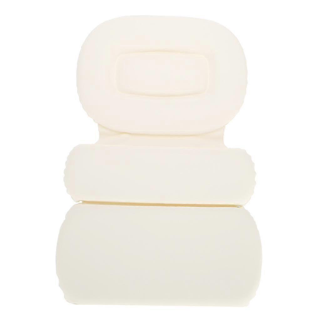 3-Panel Comfortable Bathtub Pillow Neck Cushion with Suction Cups