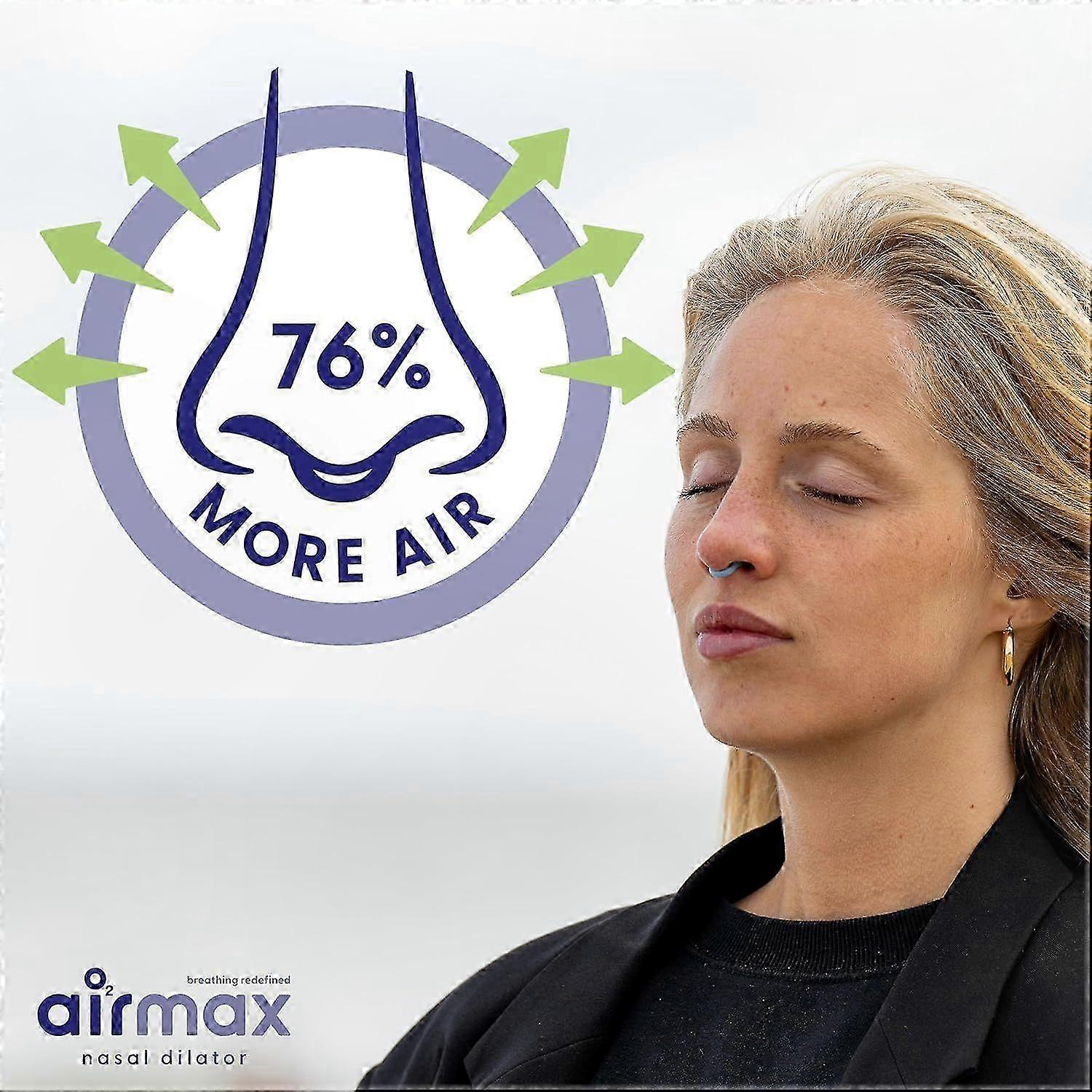 Advanced Nasal Dilator for Enhanced Breathing - Up to 76% More Airflow - Antimicrobial Protection