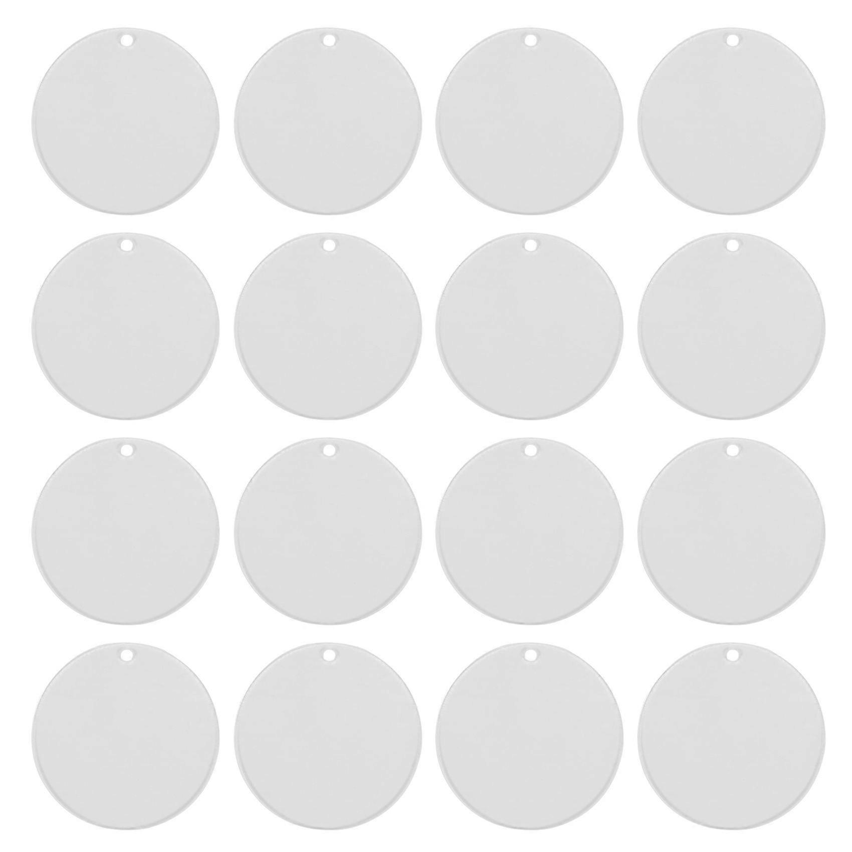 150 Pcs Round Acrylic Keychain Blanks 2 Inches Clear Acrylic Circles Discs Transparent for DIY Keyc