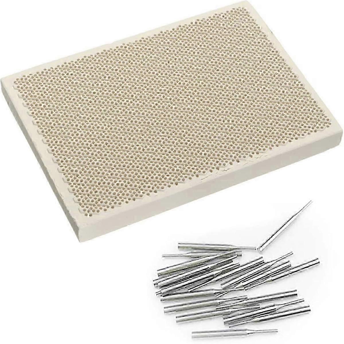 Honeycomb Ceramic Soldering Board with Needles, Rectangle