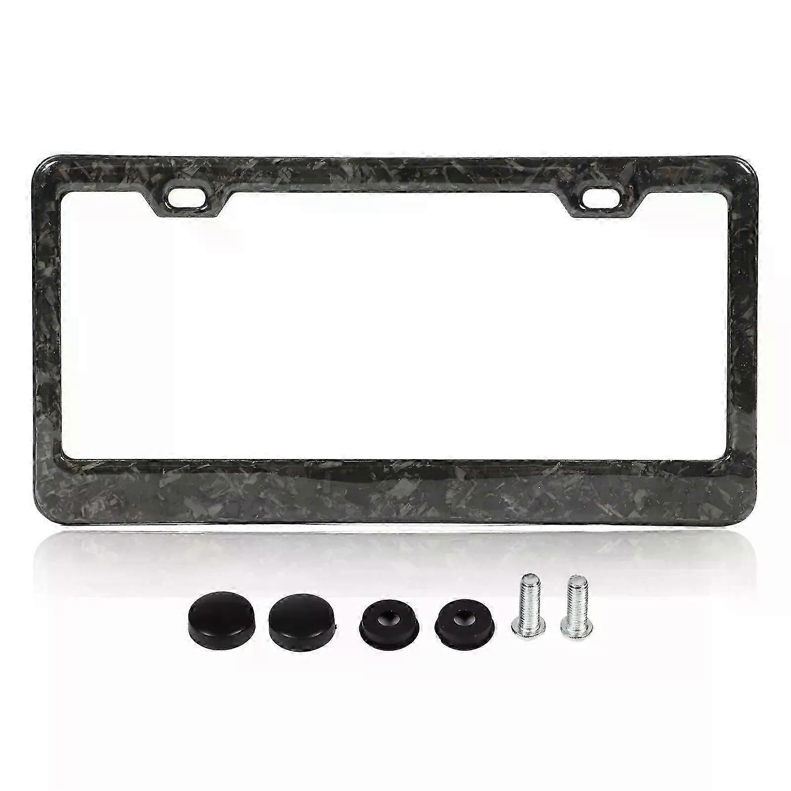 Car License Plate Frame Trim Carbon Fiber Style Replacement Fit For Fit For d Raptor Corvette C6 C7 C8