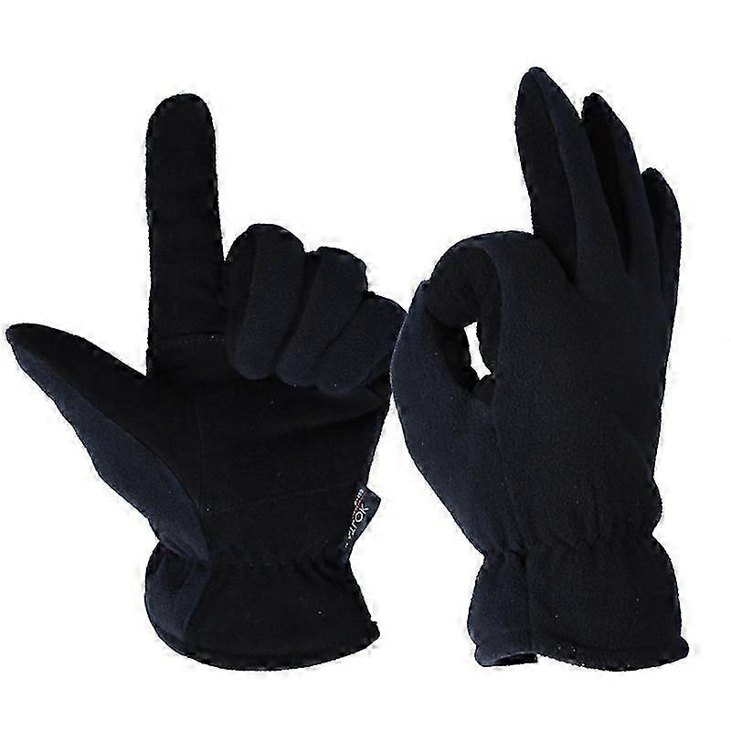 Winter Warm Gloves Deerskin Leather Water-Resistant Windproof Work Glove For Driving Cycling Hiking Snow Skiing 8007
