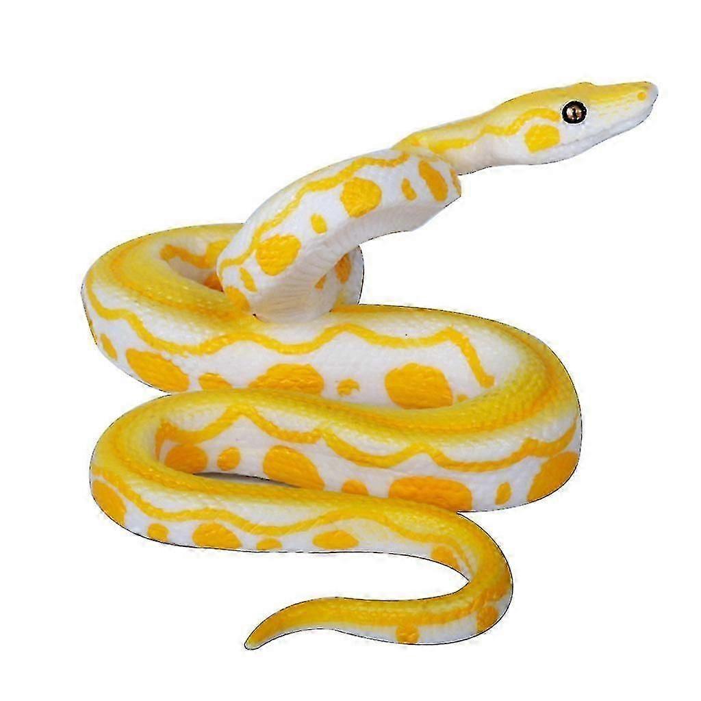 Realistic Plastic Python Snake Model for Halloween Pranks and Scary Party Decorations