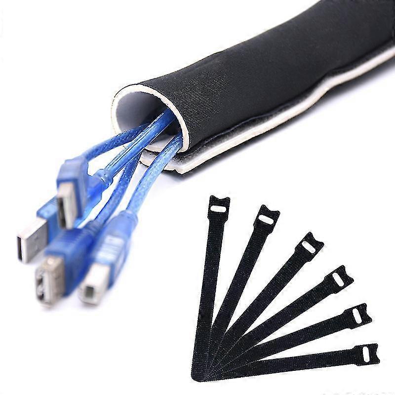2m Cable Sleeve Easy Wrap Cable Management Sleeve Wire Wrap