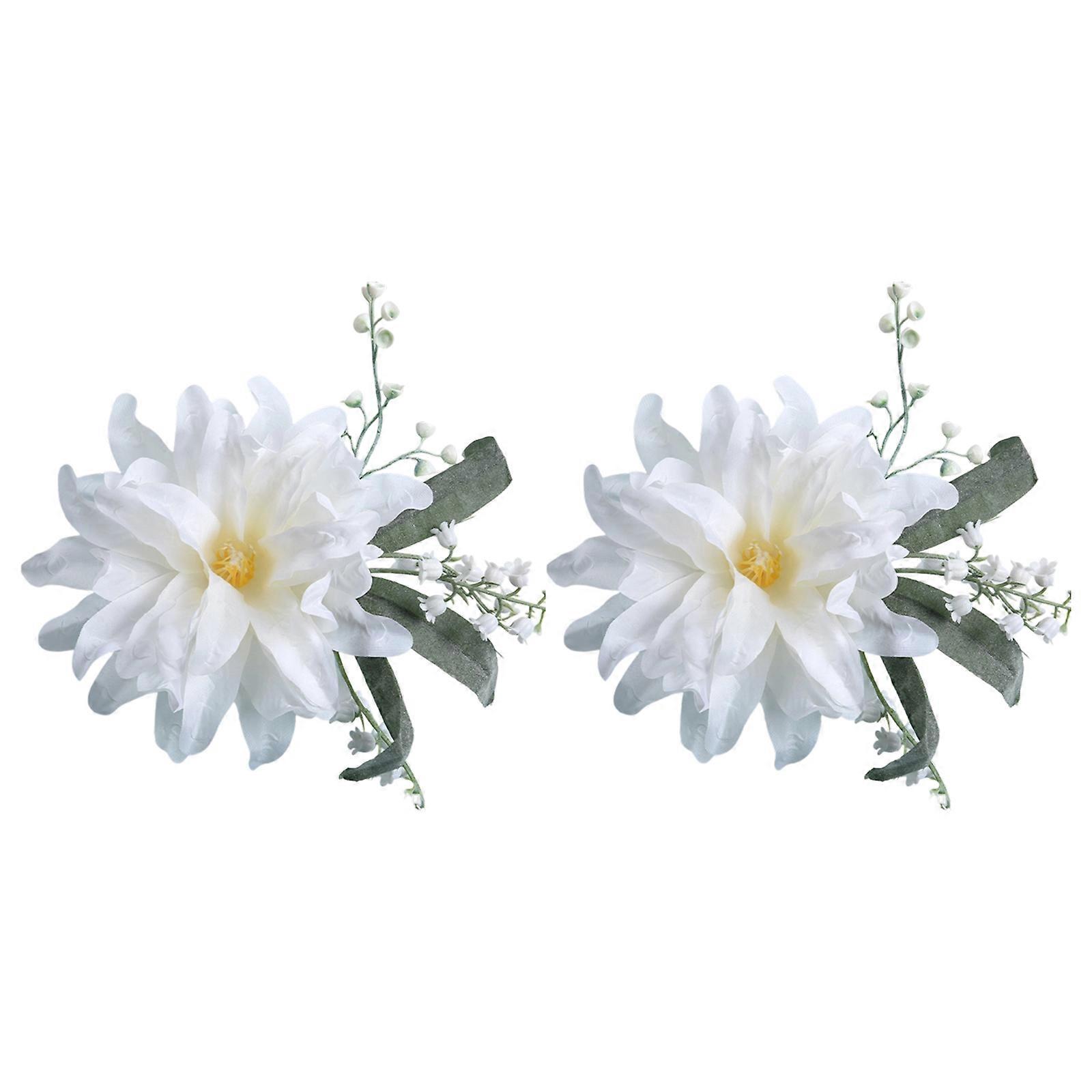 Artificial Flower Instantly Scene Enhancement For Reception Hall Curtain Drapery Adornment Curtain Ties  Fresh and white