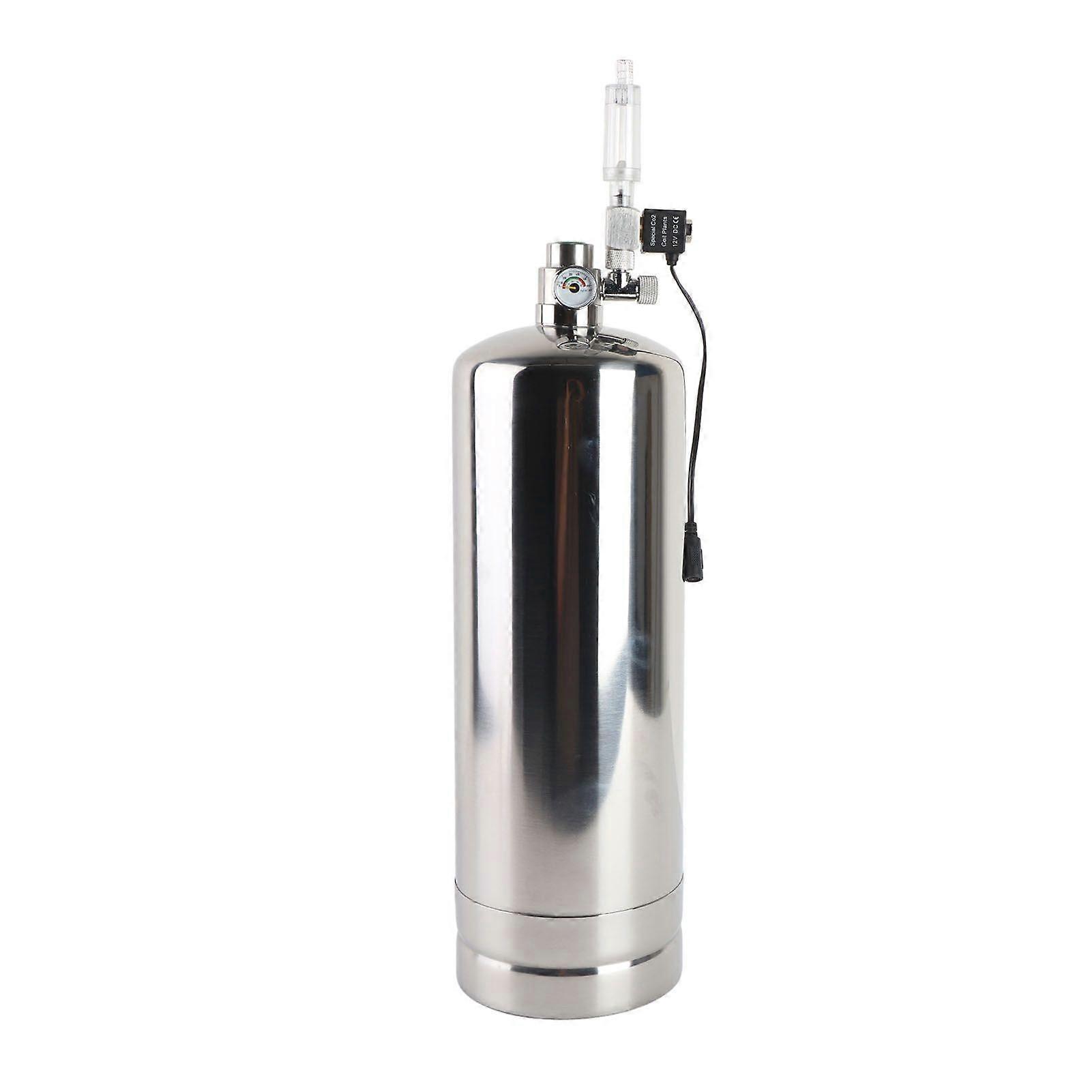 CO2 Generator System Aquarium Carbon Dioxide Generator Kit with Stainless Steel Bottle and Bubble Diffuser