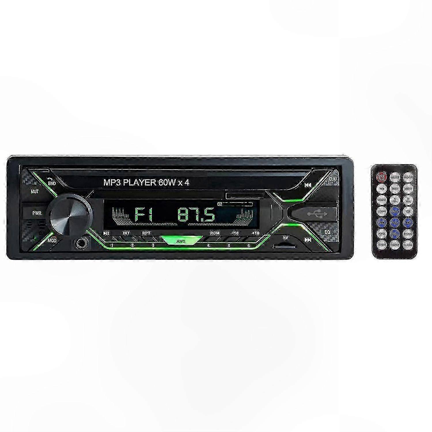 Bluetooth Car Stereo Single DIN FM Radio Media Player with USB/TF/SD/AUX Support Hands-Free Audio Receiver