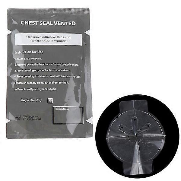 1 pc Vent Chest Seal Occlusive Adhesive Dressing for Open Chest Transparent Onesize
