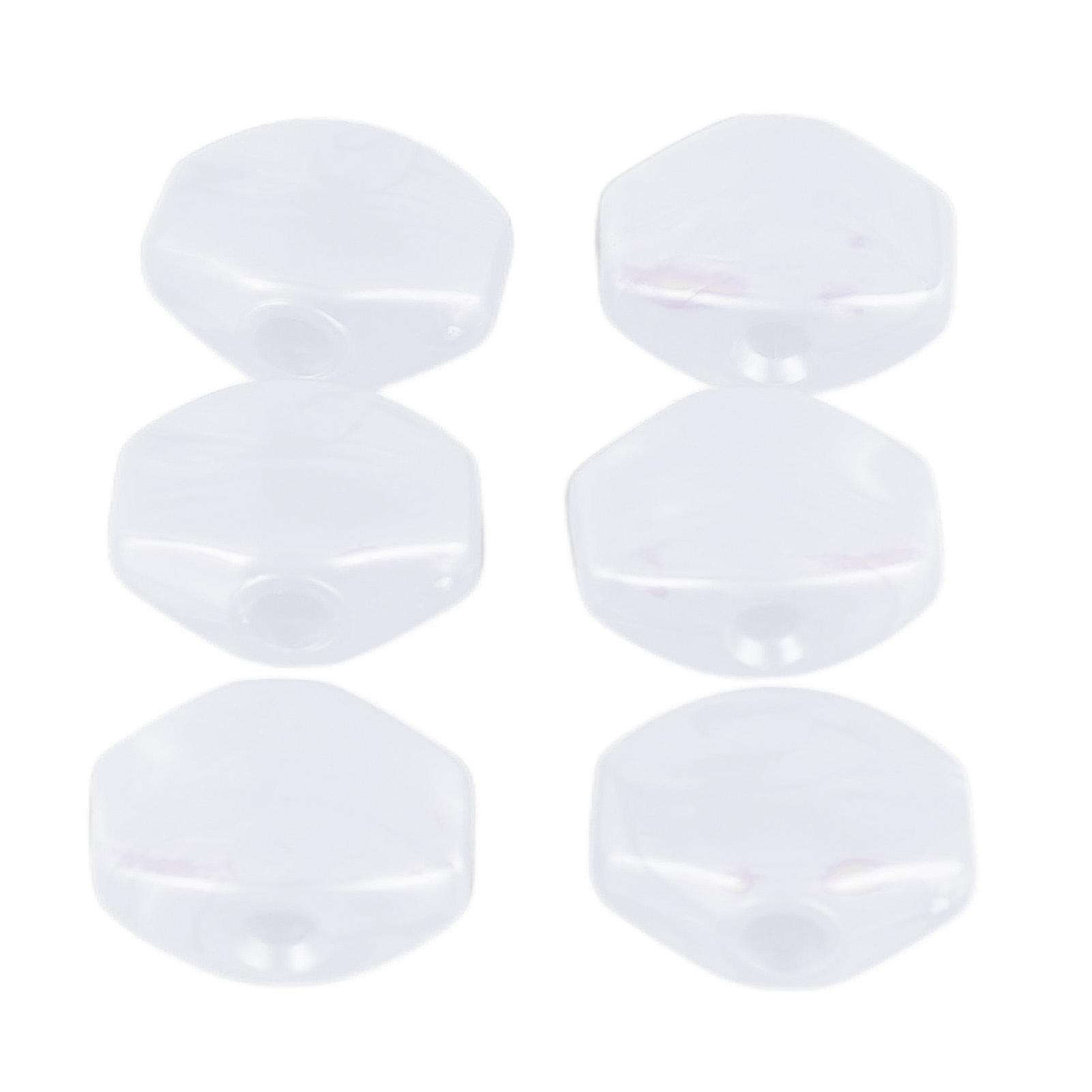 6Pcs White Plastic Guitar Tuning Peg Cap Replacement Knob Covers
