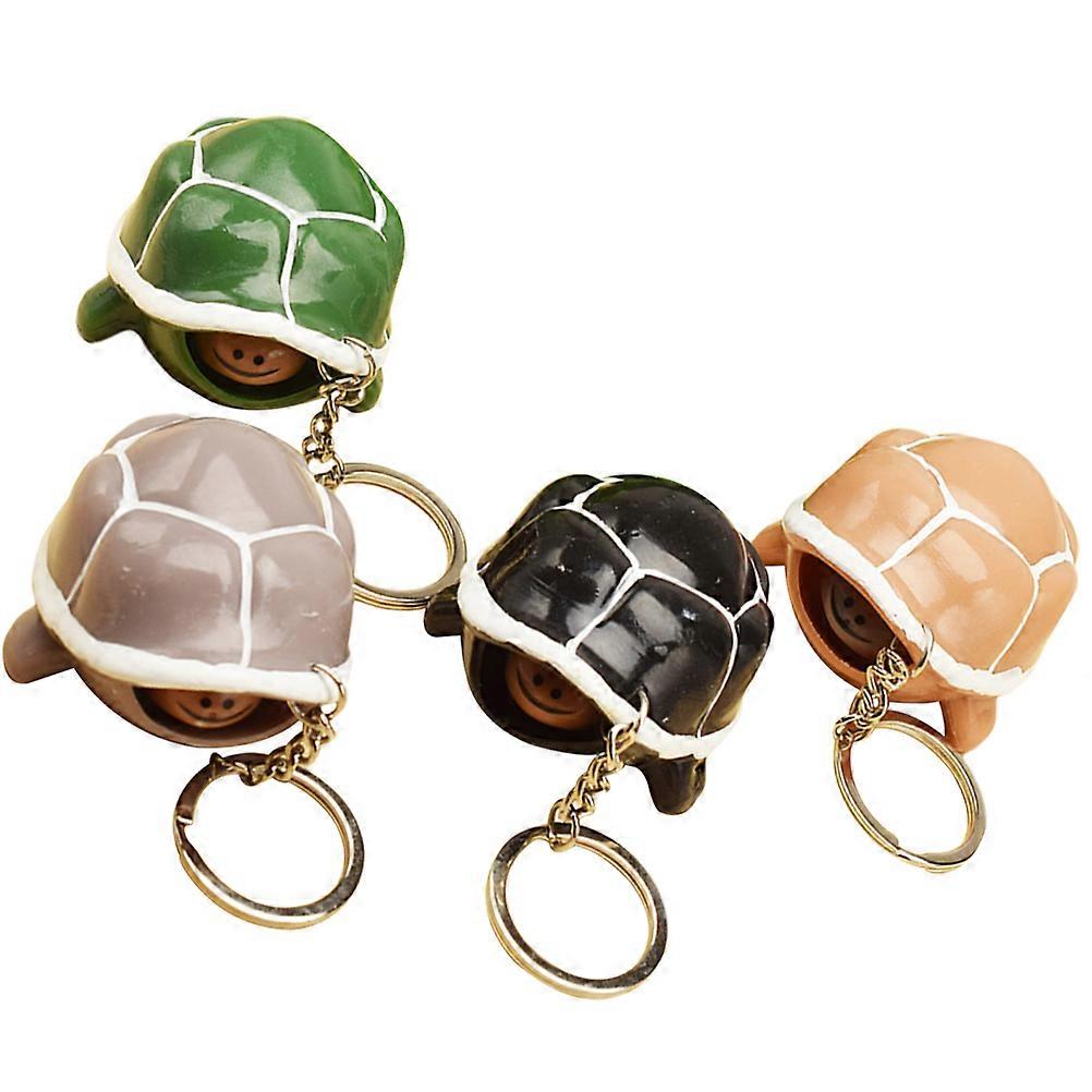 Turtle Keychain Party Favors Pvc Assorted Color Keychain 4Pcs