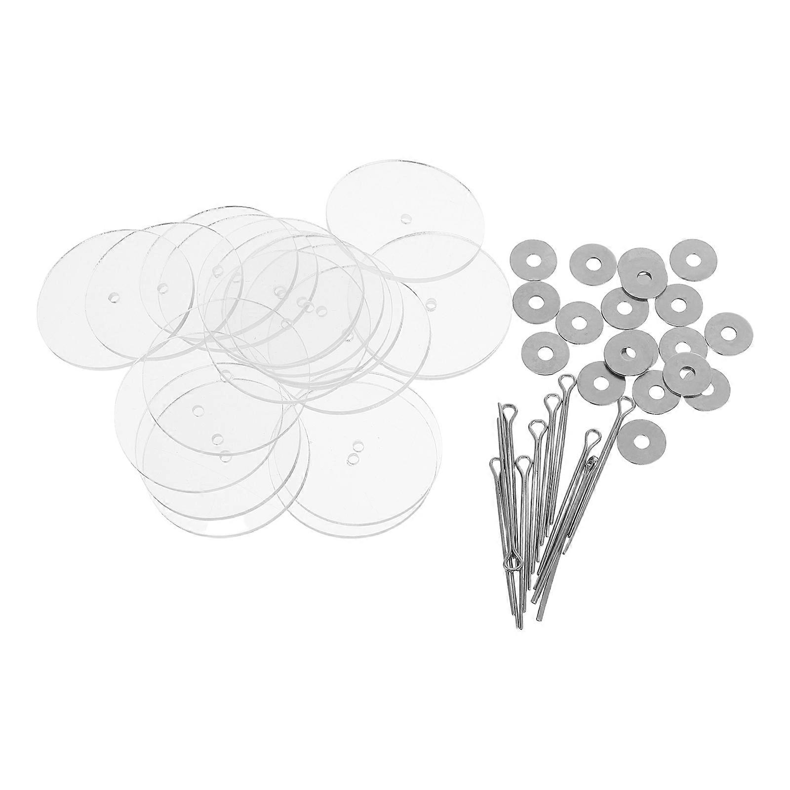 Movable Doll Joint Accessories Acrylic Flexible Joints 40Sets for DIY Crafts