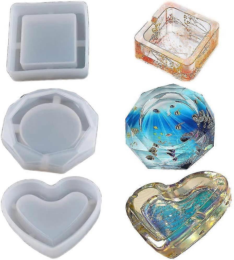 Epoxy resin silicone mold ashtray 13cm#4
