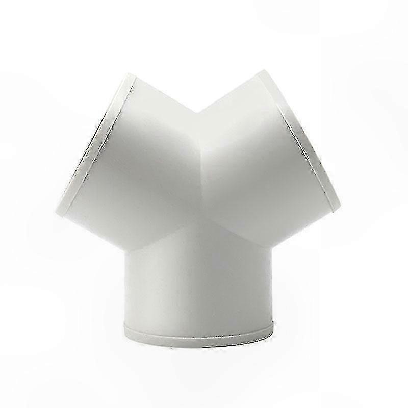 Divisor Y Circular Fantronix 150mm para Dutos de Ventilação - Conector de Mangueira Flexível PVC Branco de 6 Polegadas