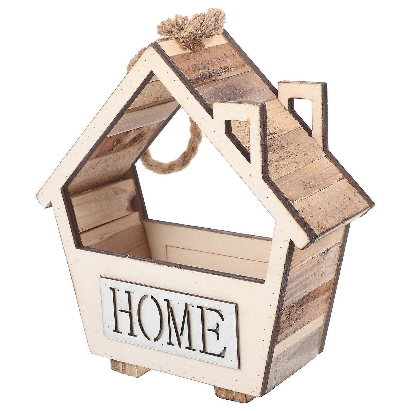 Wooden Wall Vase Hanging Planter for Indoor Plants 4Pcs Bundle