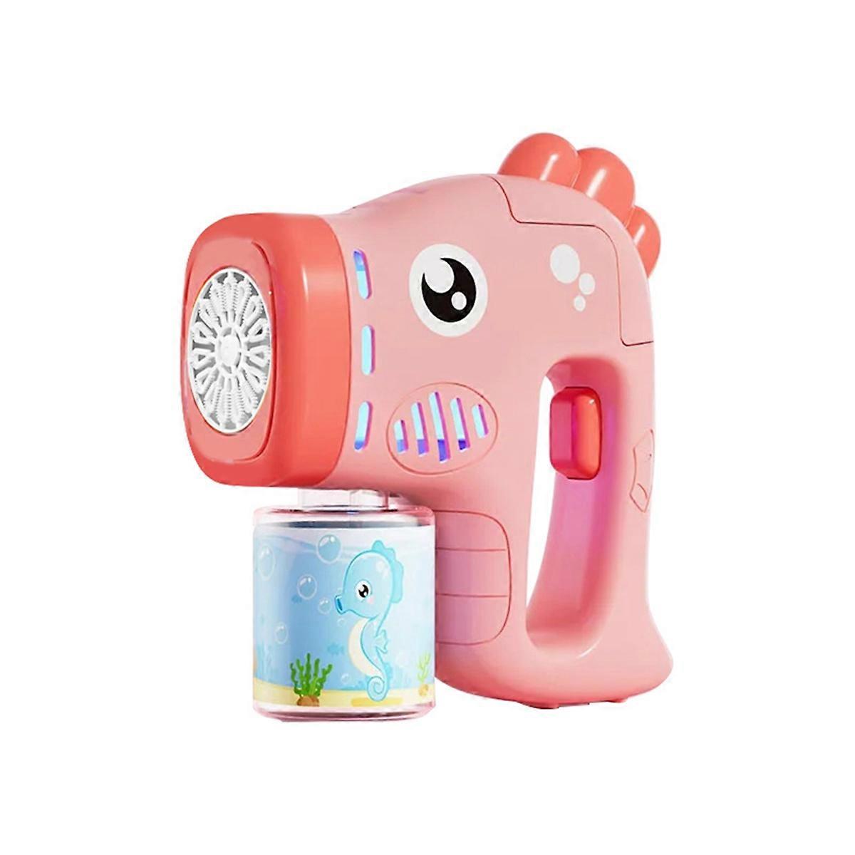Electric Bubble Kids Automatic Soap Blower with Light Pink