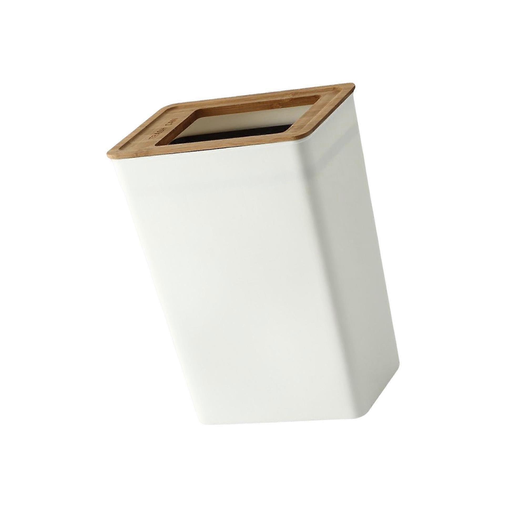 Outdoor Trash Can Garbage Container Bin with Anti-Skid Base for Office Bedroom Durable and Practical