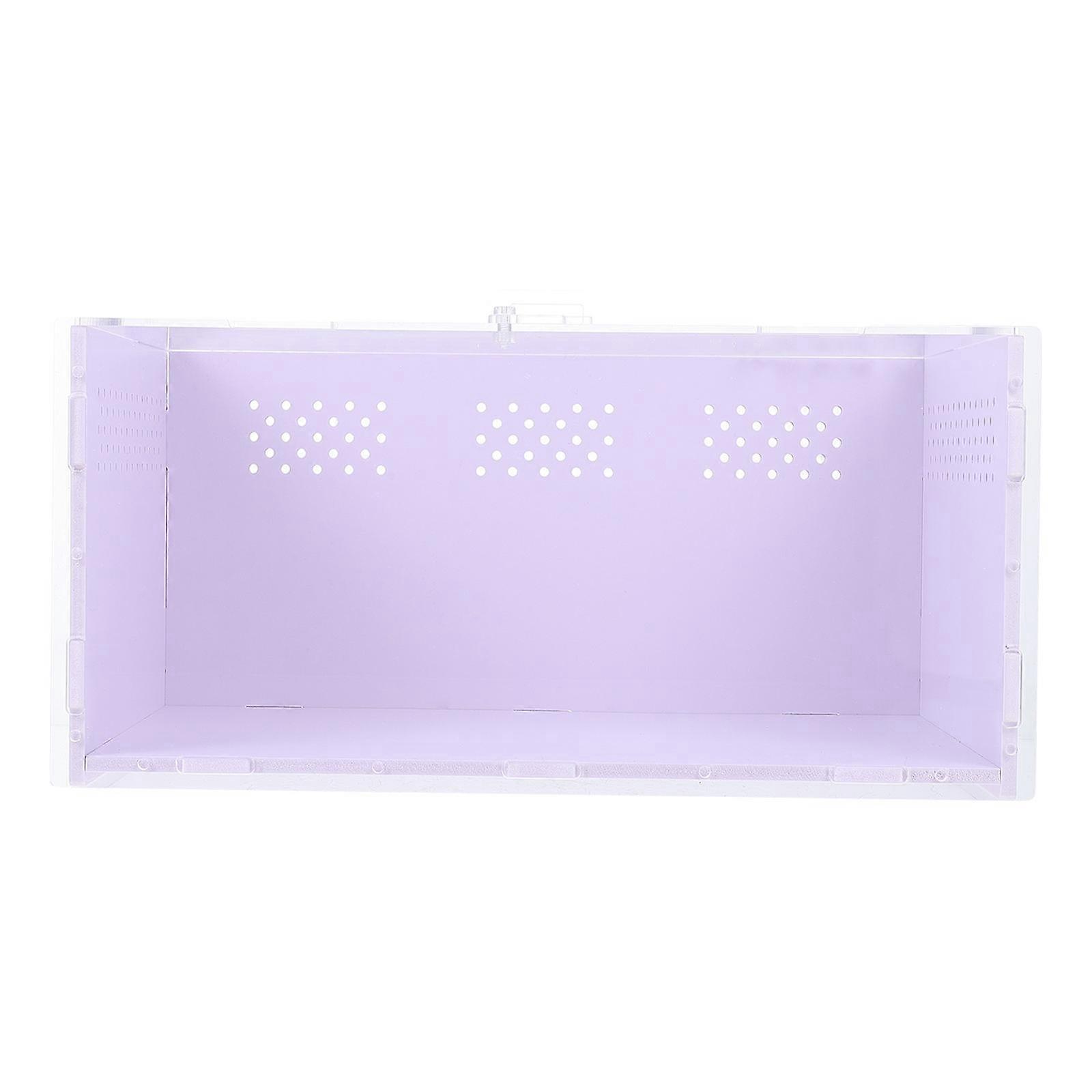 Home Spider Feeding Container Acrylic Reptile Breeding Box 2Pcs