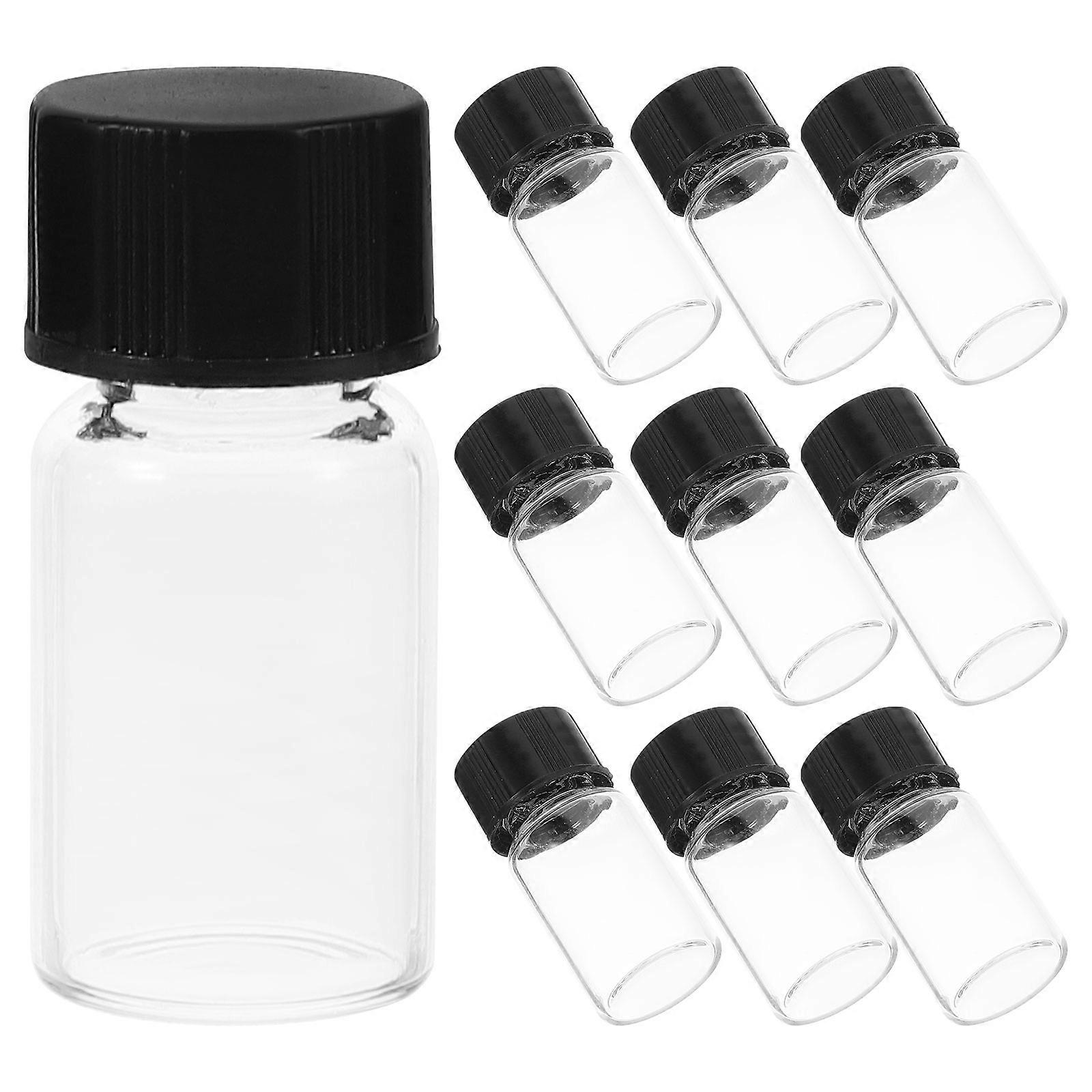 Small Leak-Proof Glass Vials for Storage Use with Screw Caps 40Pcs Clear