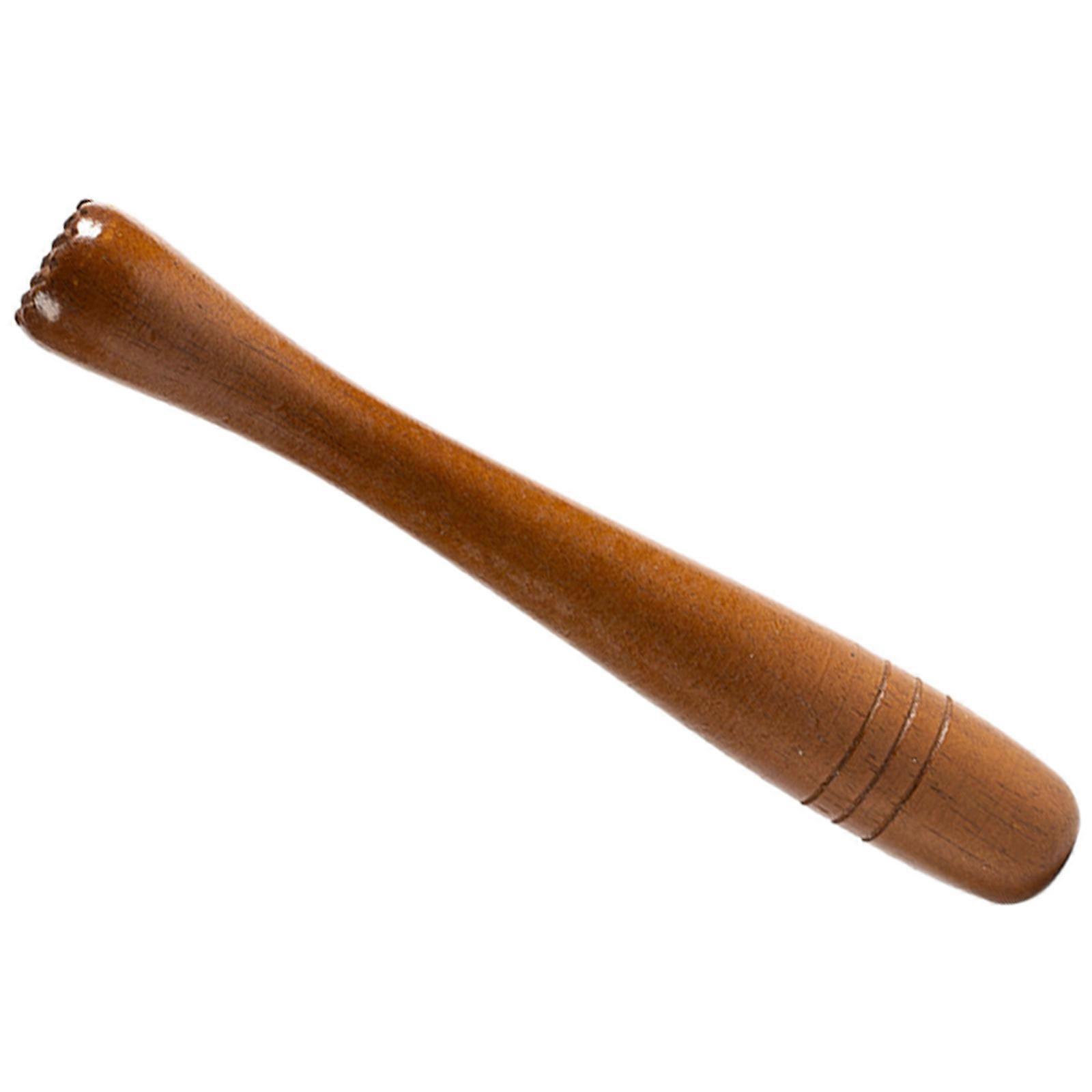 Practical Cocktail Mixer Brown Ice Muddler for Kitchen Use 1Pcs