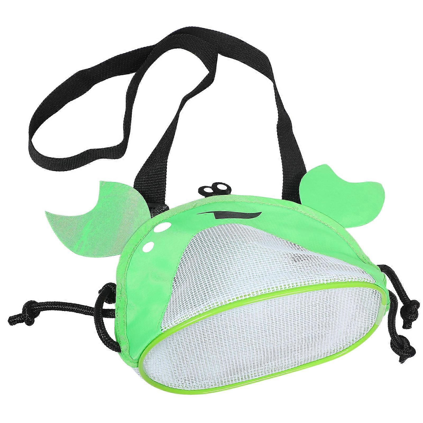 Beach Shell Bag Crab Design for Kids Large Capacity Mesh Organizer