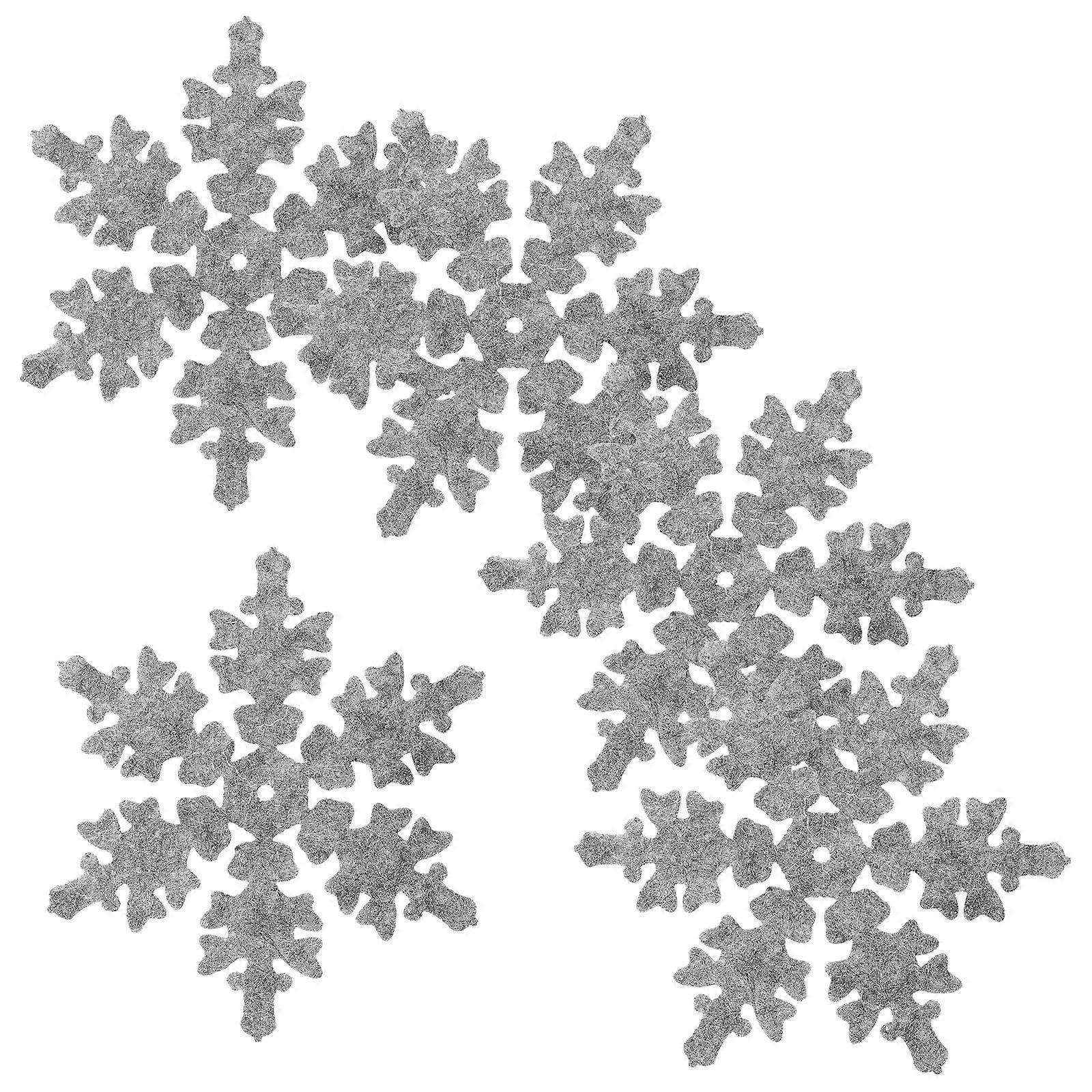 Creative Coasters Snowflake Table Mats For Holiday Decor With Reliable Structure In Grey 8Pcs