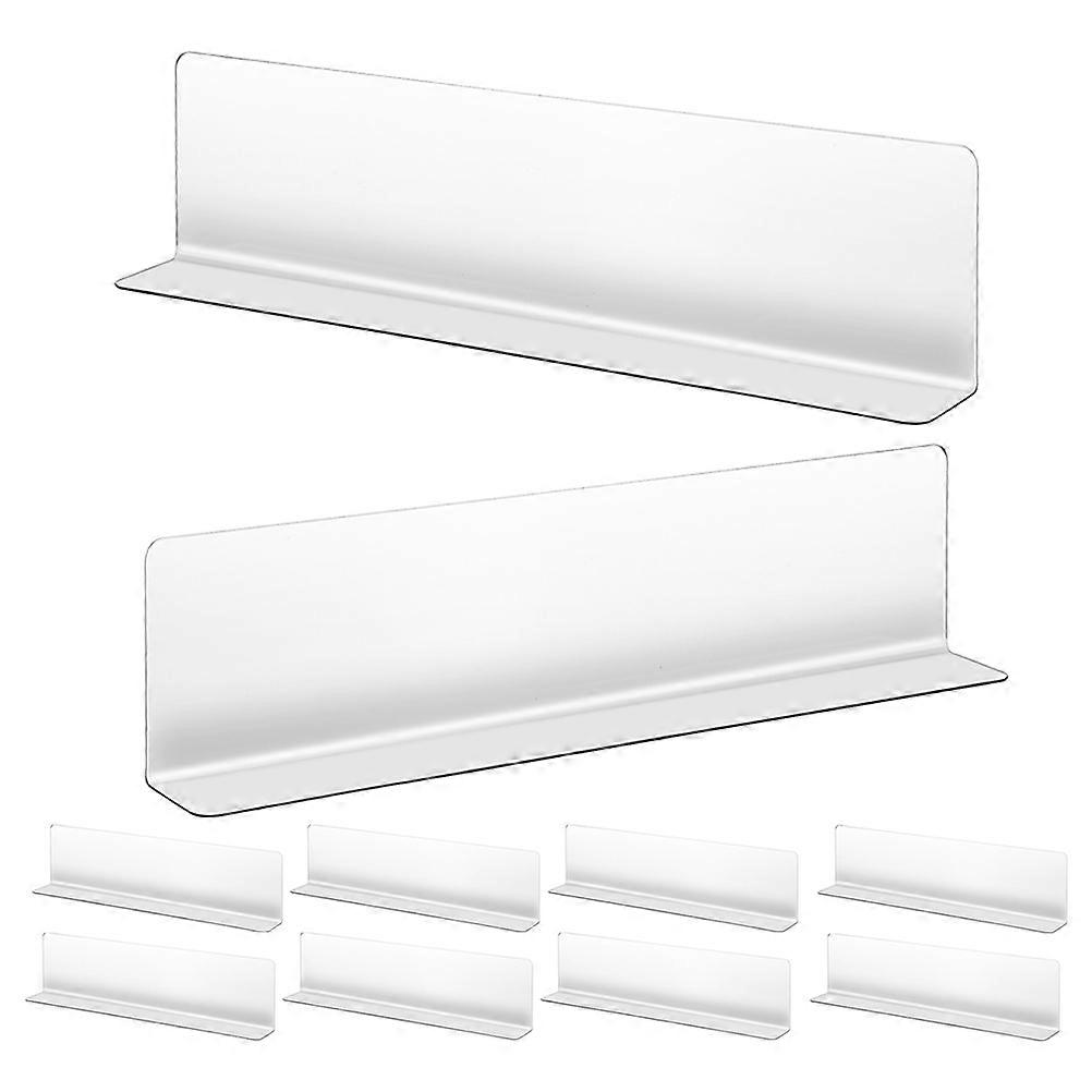 L Shaped Shelf Organizers 20Pcs For Supermarkets Malls Closet Use Transparent Durable Plastic