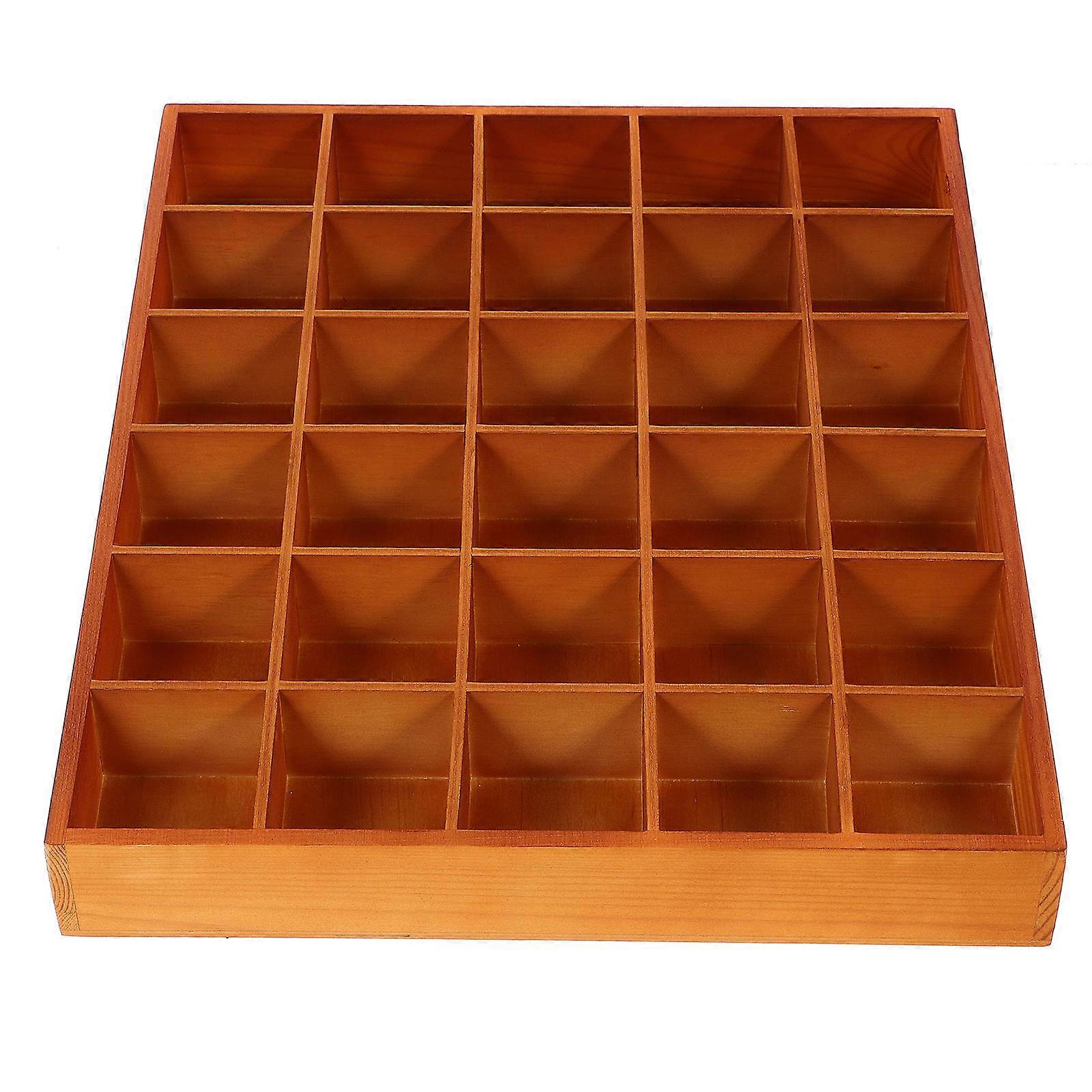 Display Holder Wooden Sorting Tray For Daily Use 15.72X13.17X1.97in Brown Storage Organizer 2Pcs