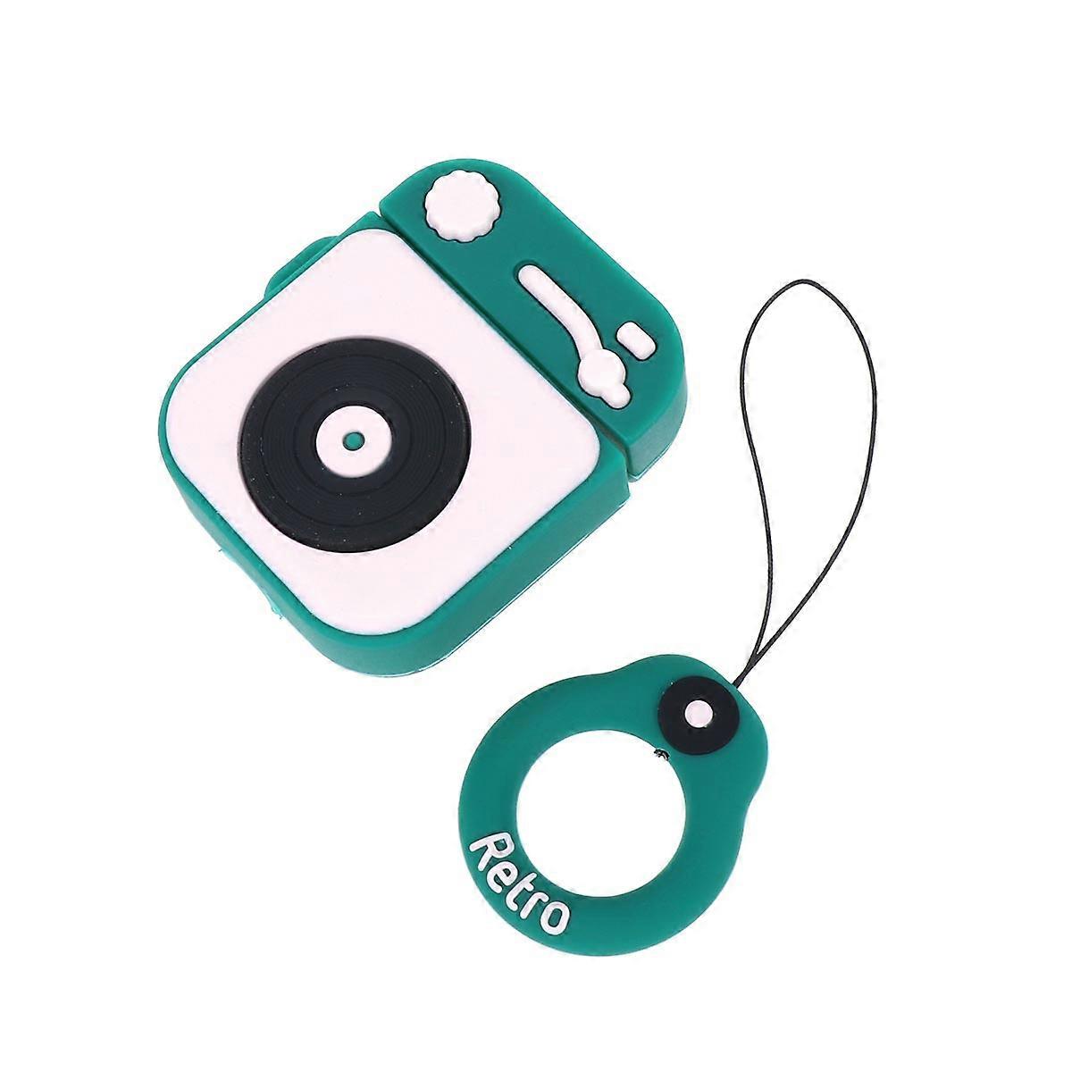 Green Earpiece Case Recorder Player Design for Earphone Use 2Pcs