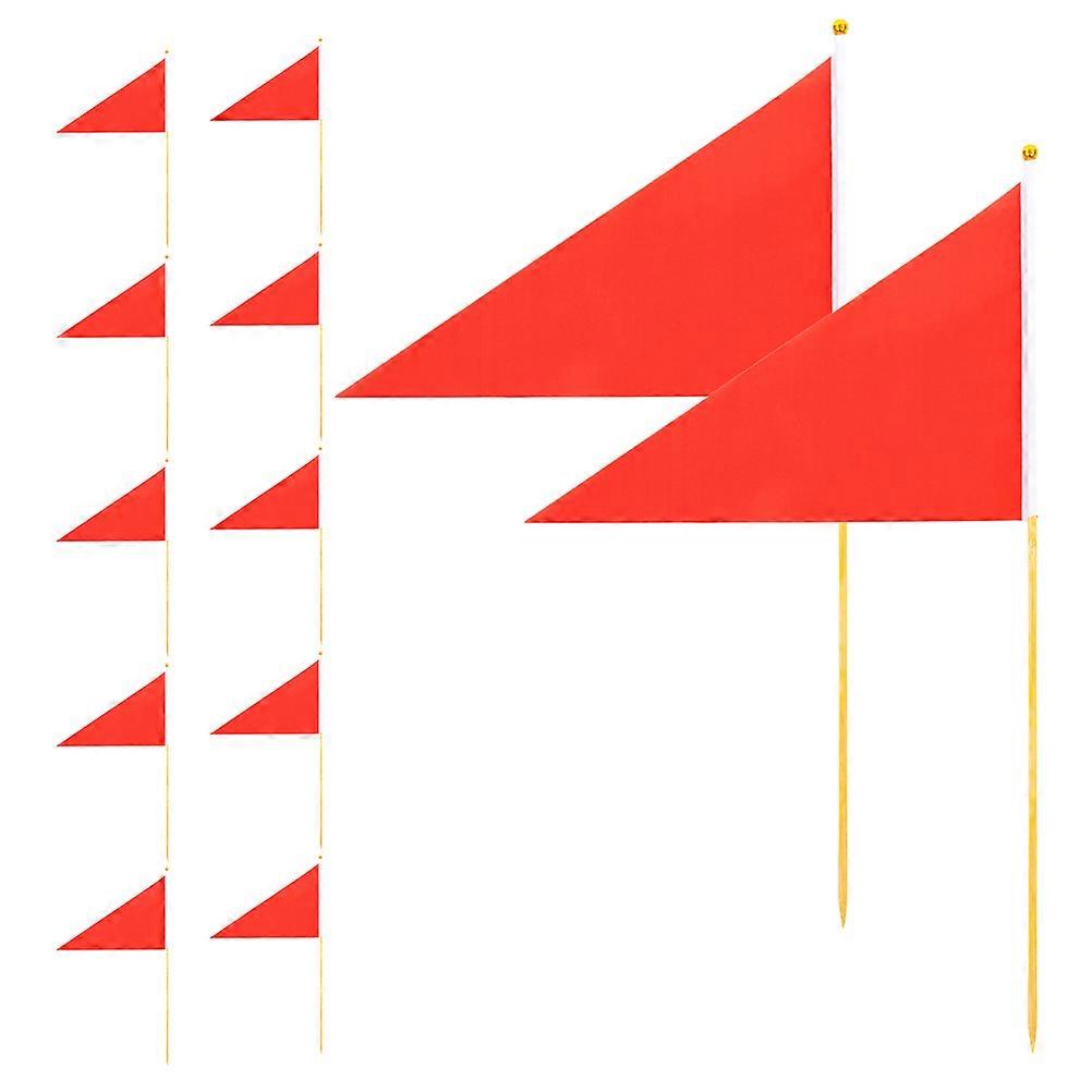 Marking Flags for Lawn Red Marking Flags for Outdoor Safety 36Pcs