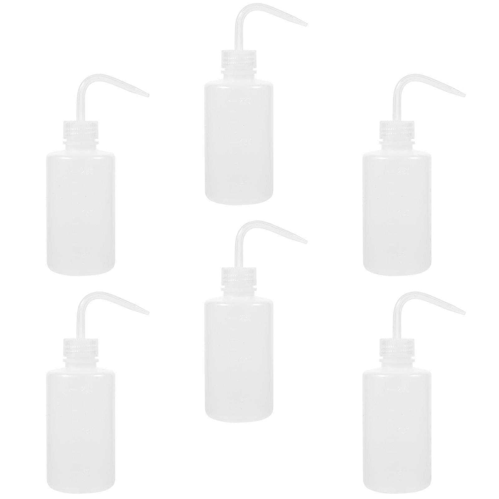 Scale Safety Wash Bottles Plastic for Precise 6Pcs