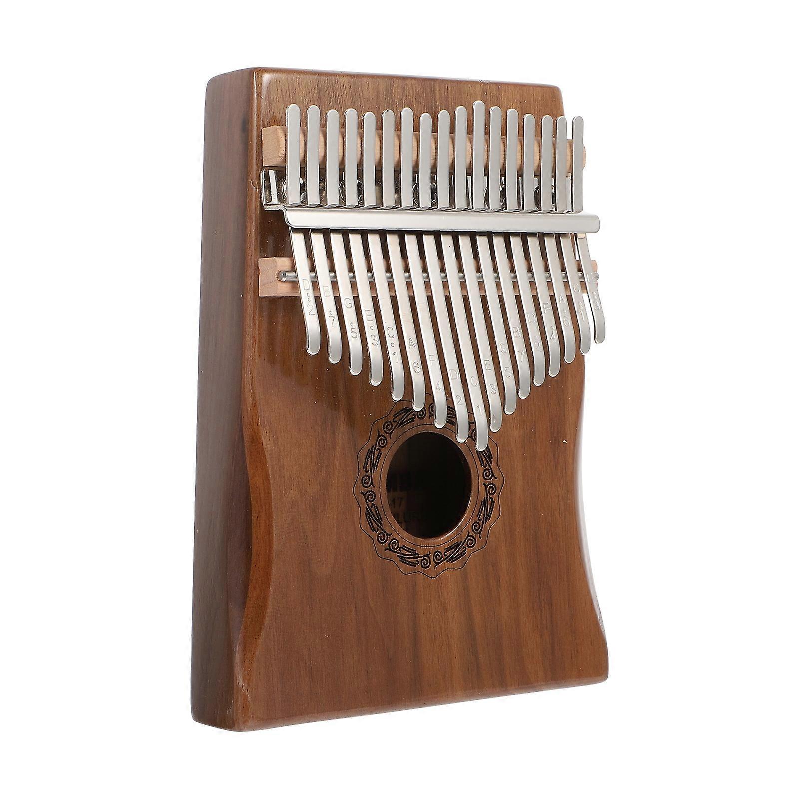 Kalimba Thumb Piano for Practice 2Sets Brown Walnut Wood