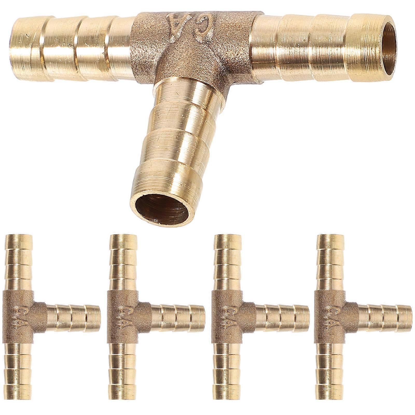 Air Hose Brass Connector Copper Tee Fitting for Connection 20Pcs Pack