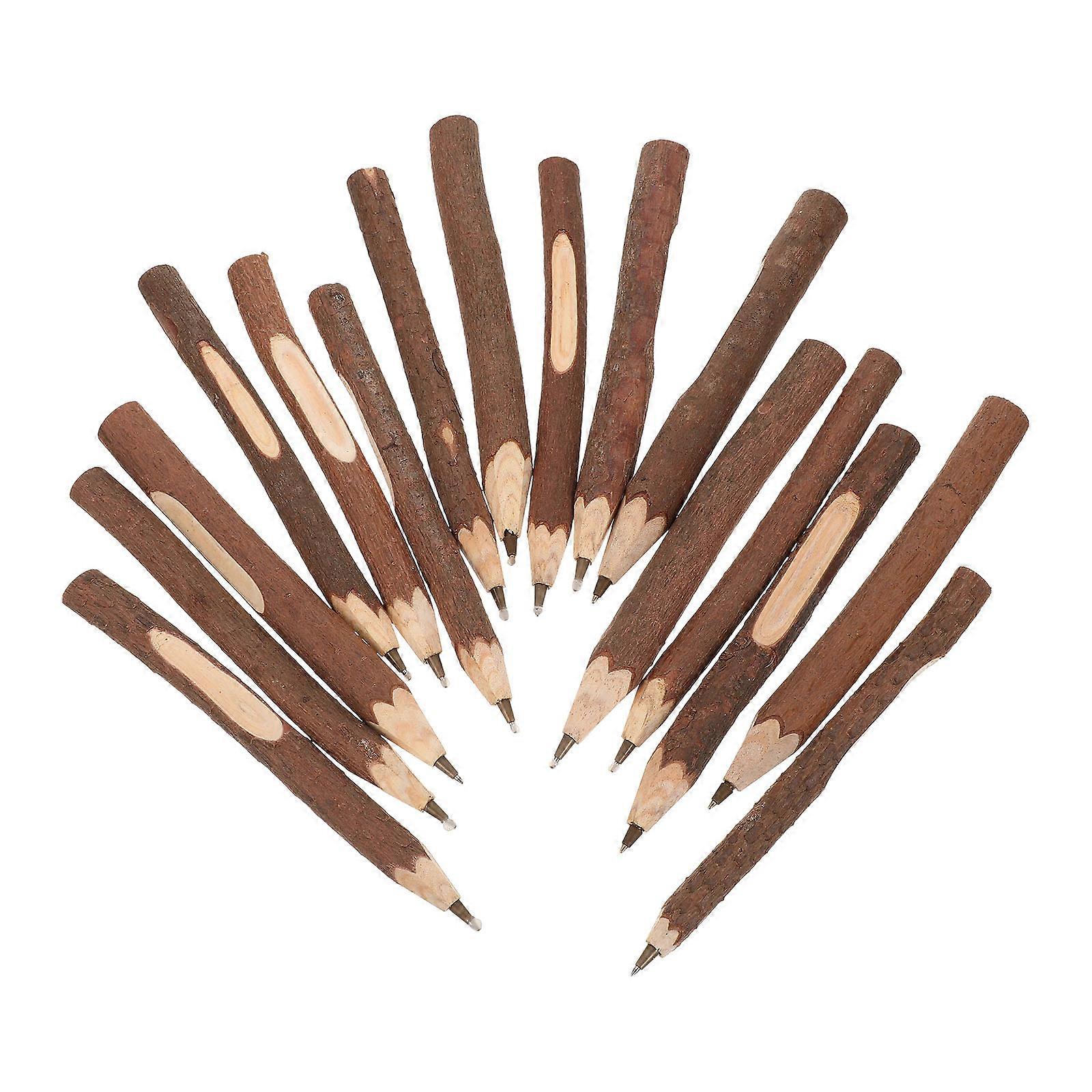 Convenient Wood Pen Household Ballpoint Multi-Function Gift Writing Accessory 64Pcs