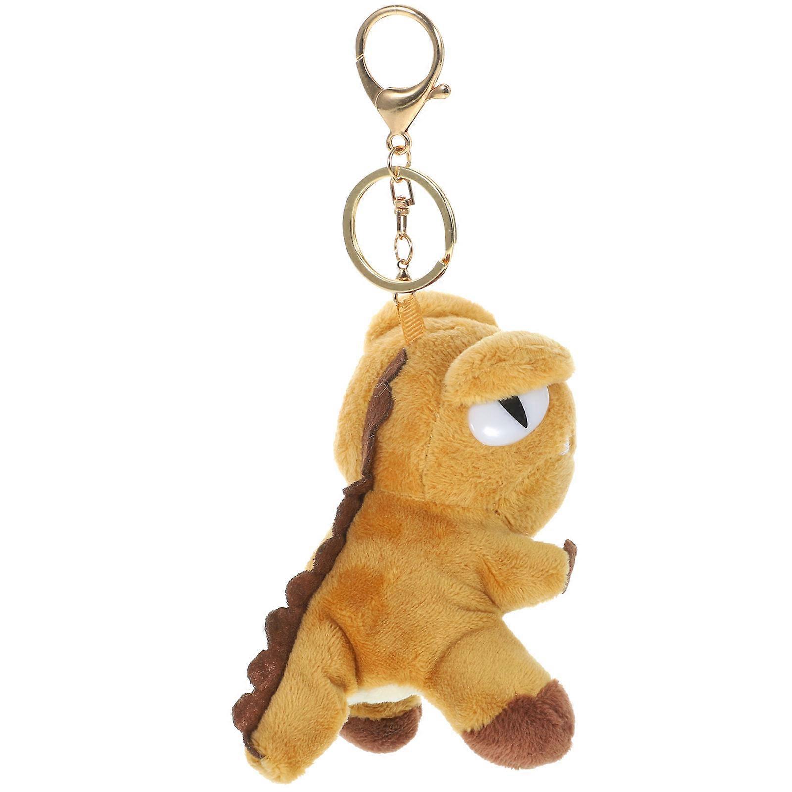 Dinosaur Keychain Cartoon Plush Pendant for Kids Key Ring Ornament