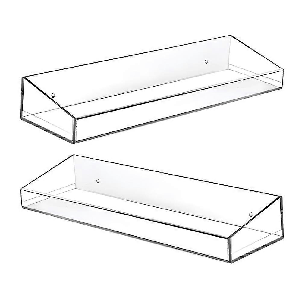Transparent Acrylic Shelf Shower Shelf for Storage 2Sets Bathroom Wall Rack