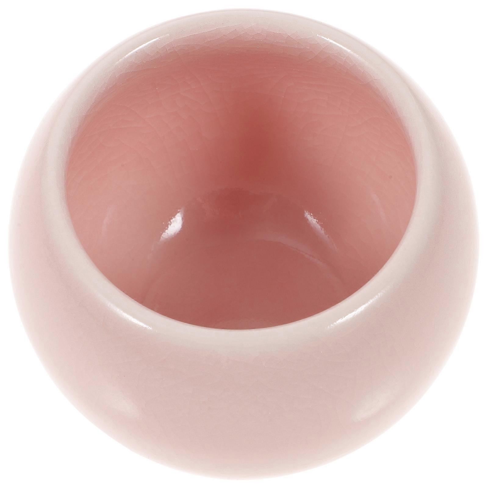 Ceramic Tea Cup 2Pcs Design Kitchen Supply For Tea Lover Pink Square 8X8X6.5CM