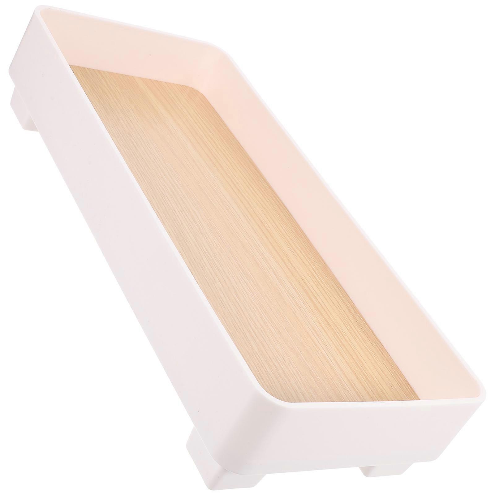 Storage Tray for Jewelry Display Use 4Pcs Beige Cosmetic Container Sundries Holder