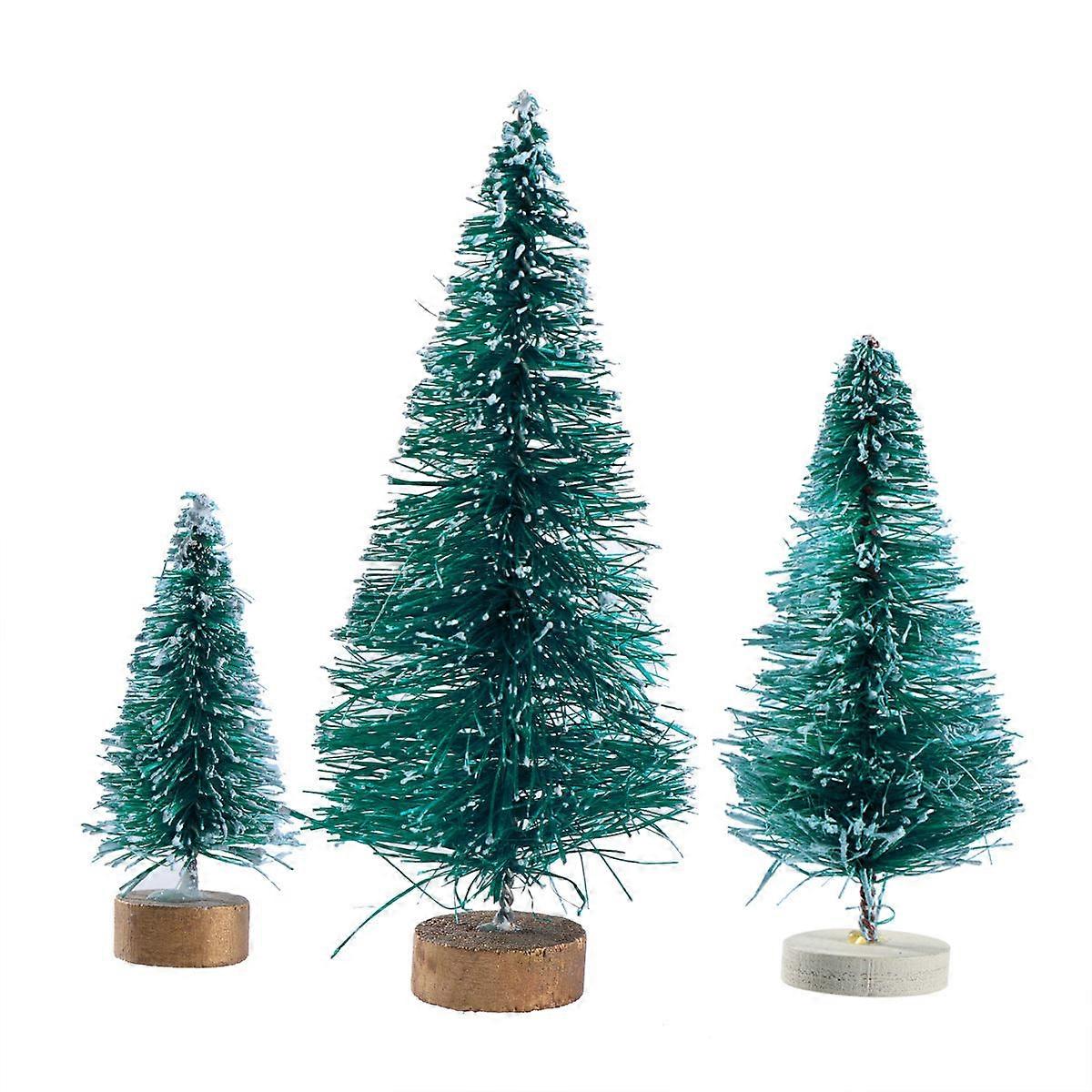 Model Cedar Tree for Decoration Use 32Pcs Miniature Frosted Trees