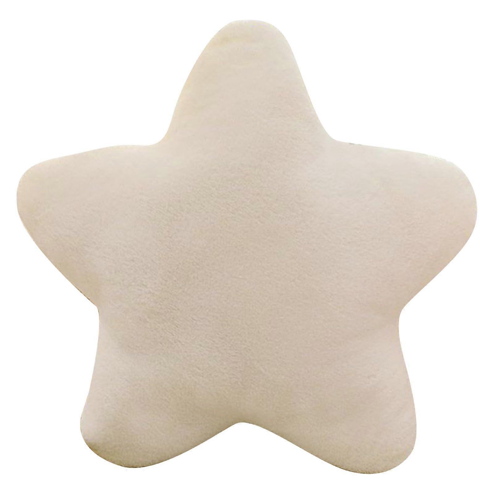 Tan Silk Pillowcase Star Shaped Pillow Cushion For Home And Car Decor Soft Throw Pillow For Leather Couch White D