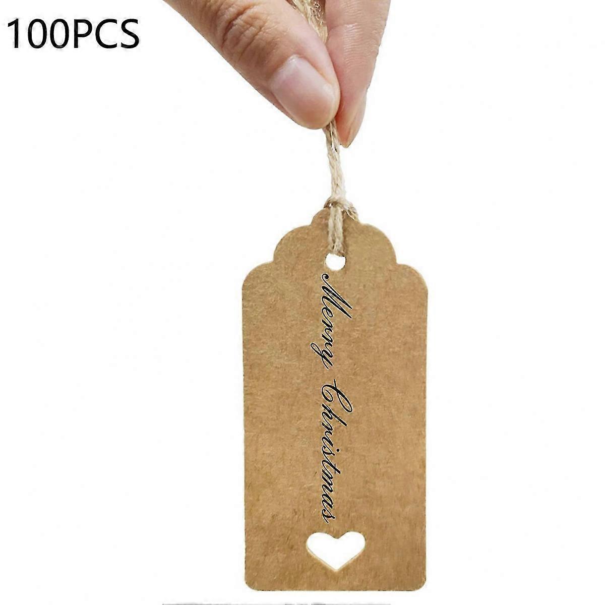 1 Set Hanging Tag Large Blank Areas Easy to Write Kraft Paper Natural Jute Twine DIY Gift Label Handicraft Supplies JIKAIX