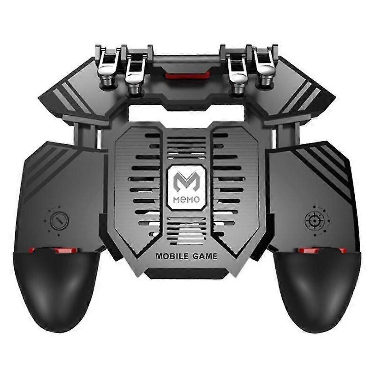 MEMO AK77 Game Trigger Phone Cooler Fan Game Controller Pubg Controller with Fan Pubg Mobile Trigger Joystick(1200MAh)