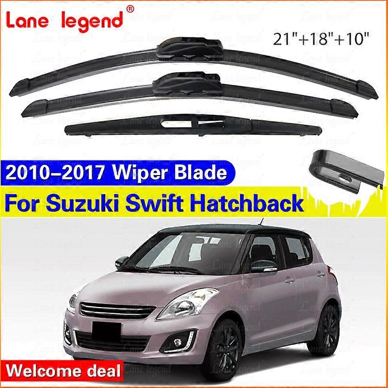 Applies to 3Pcs Front Rear Wiper Blades Set Kit For Suzuki Swift Hatchback 2010 - 2017 Windscreen Windshield Window 21"+18"+10"