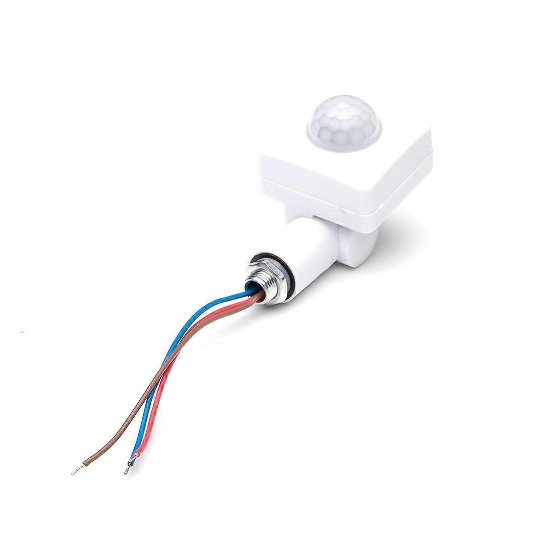 AC85-265V IP65 Motion Sensor Adjustable PIR Switch Ultrathin LED Light PIR Outdoor Motion Sensor Detector,10Mm White