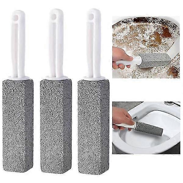 軽石トイレブラシ家庭用便器クリーニングLimesc -グレー3.8 * 3.8 * 23.5CM