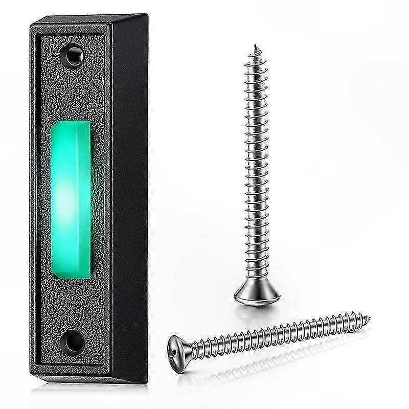 Wired Doorbell Button with LED Light, Wall-Mounted Replacement for Doorbell Ring, 1 Pack