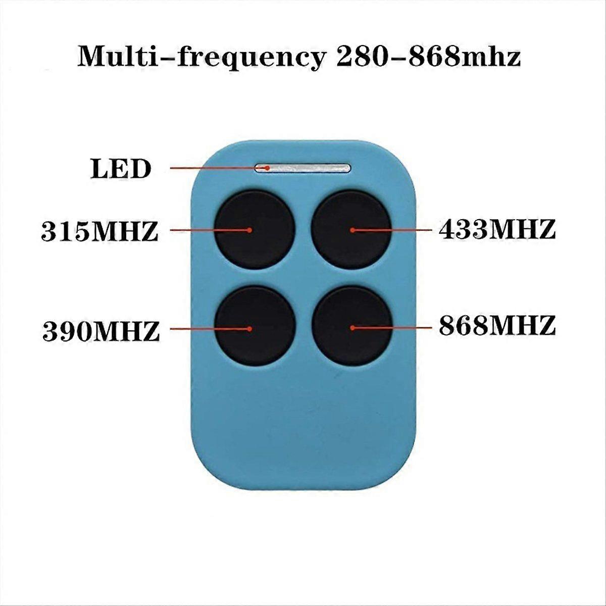 Garage Door Remote Control Duplicator 286MHz-868MHz Multi-Frequency Code Grabber Clone Gate Keyfob Hand Transmitter