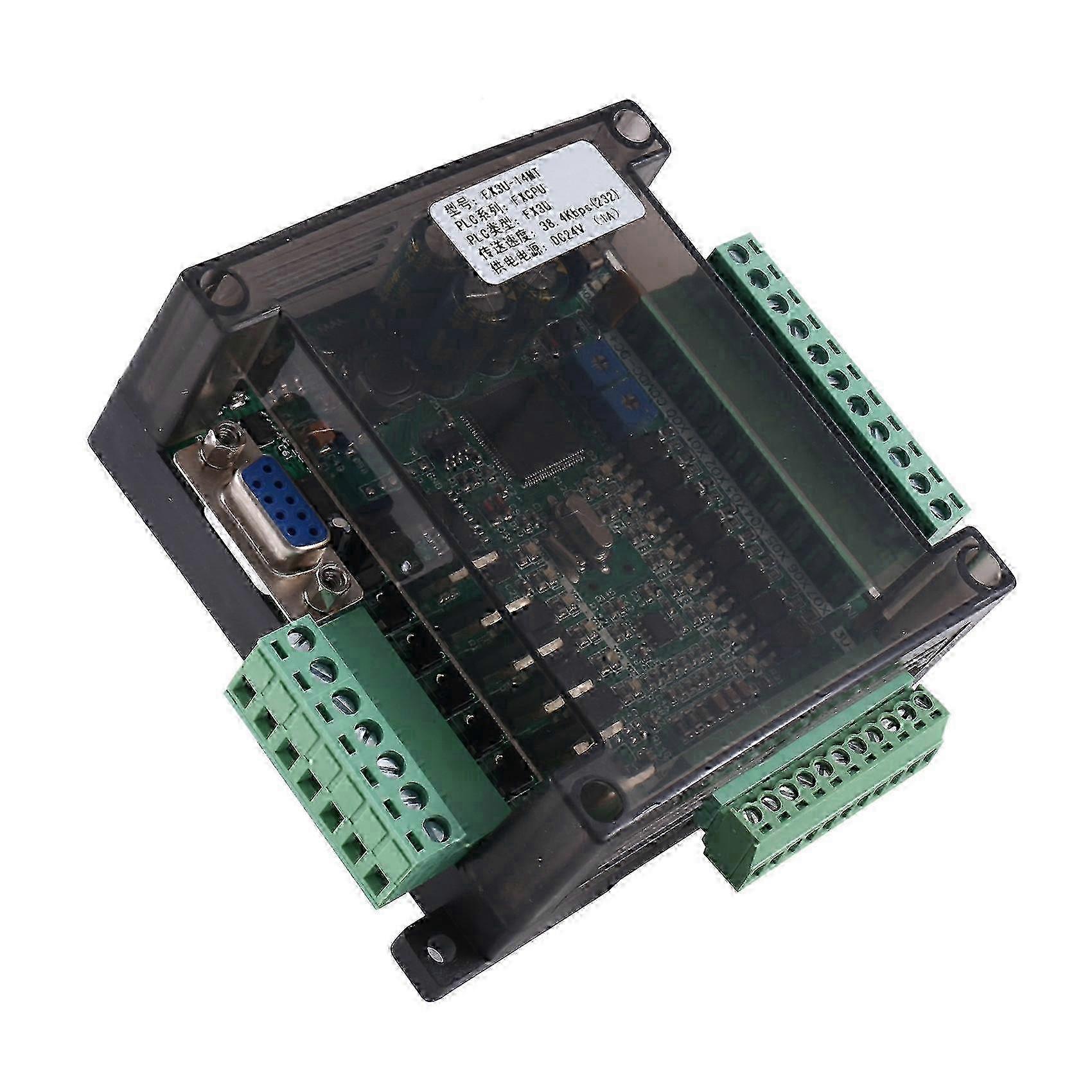 FX3U-14MT Compatible with FX1N 2N PLC Industrial Fx3U Data Register 8 in 6 Out Anolog 6AD 2DA Modbus miao7