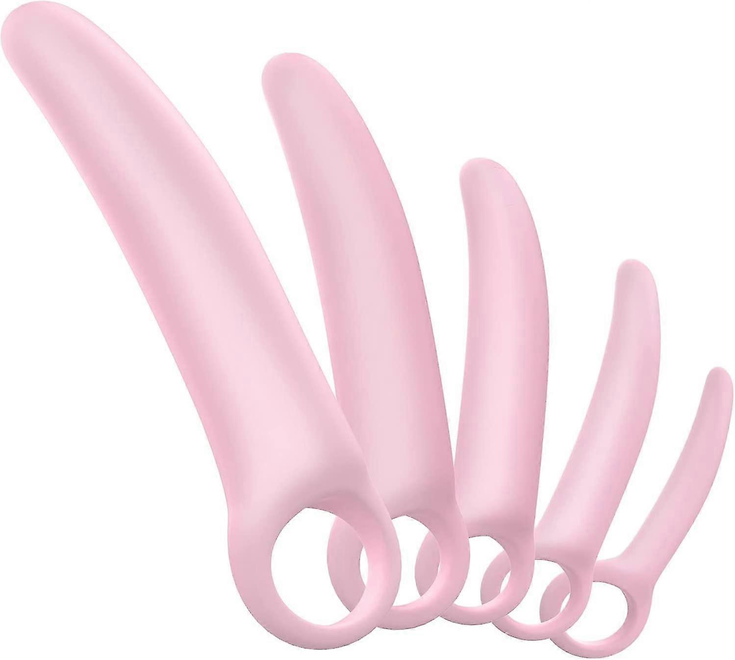 Guasha Massage Silicone Tool Set, Pink 5-pack
