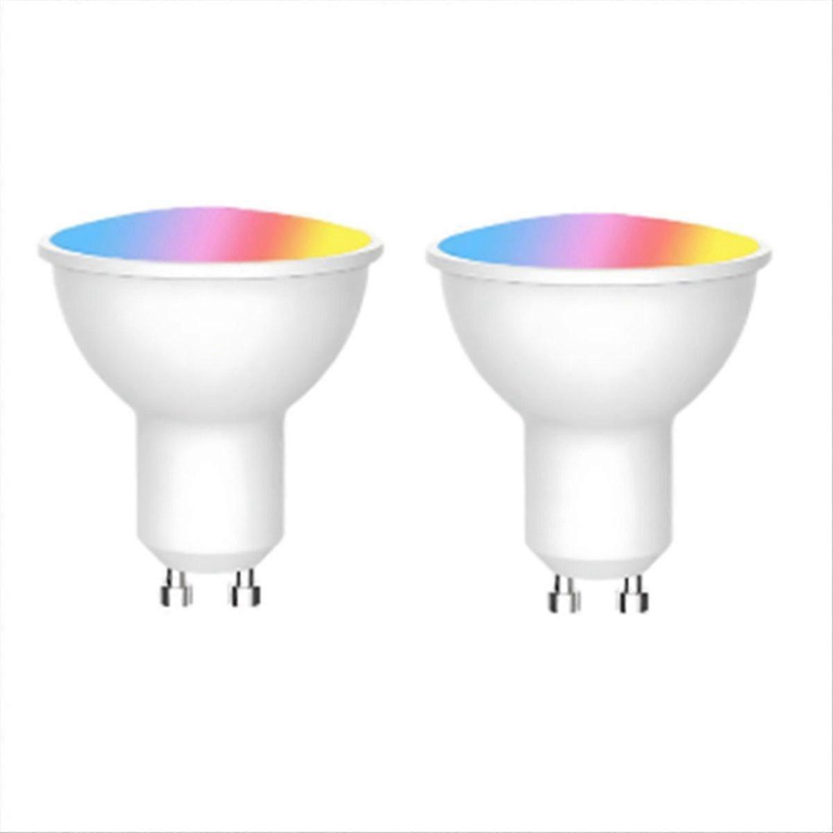 Tuya Bluetooth GU10 LED Light Bulb Dimmable 6W 220V Smart Life App Control Spotlight Bulb Works with Alexa Google 2Pcs