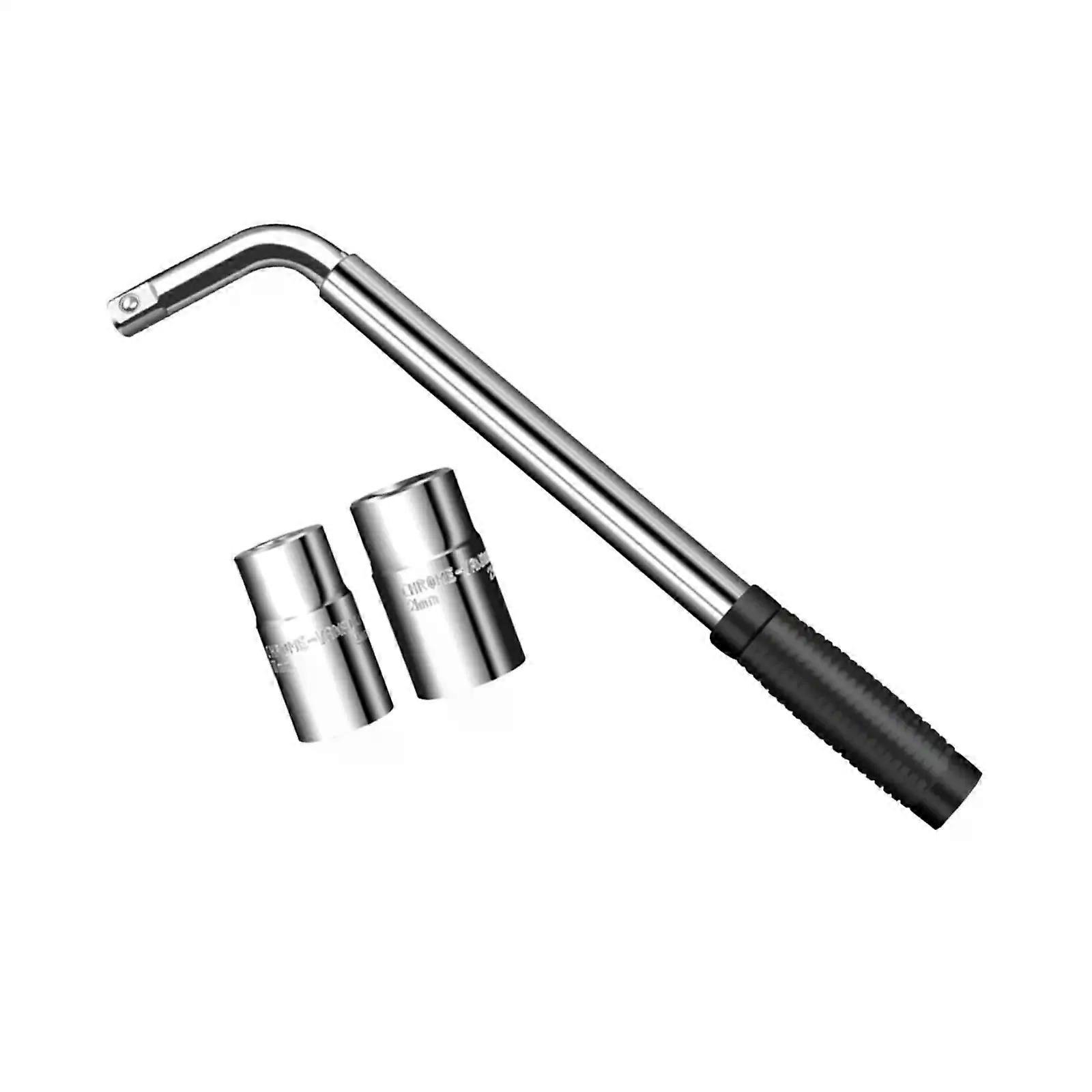 Telescoping Lug Wrench with 17 19 21 23mm Sockets Wheel Brace Lug Nut Wrench